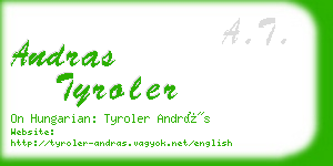 andras tyroler business card